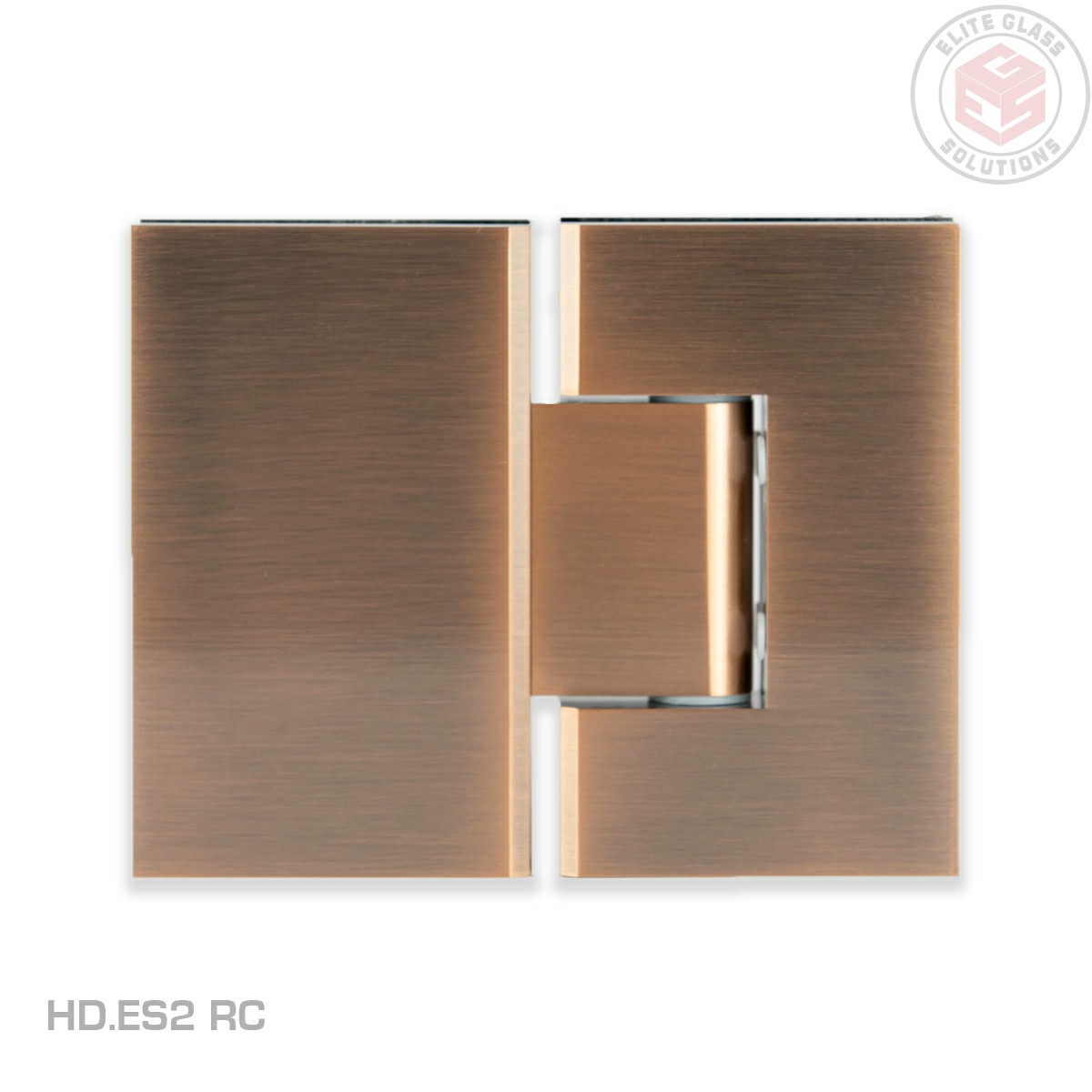 Shower Hinge - Heavy Duty - Glass to Glass - 180 Degree - Suit 10 or 12mm Glass - Red Copper